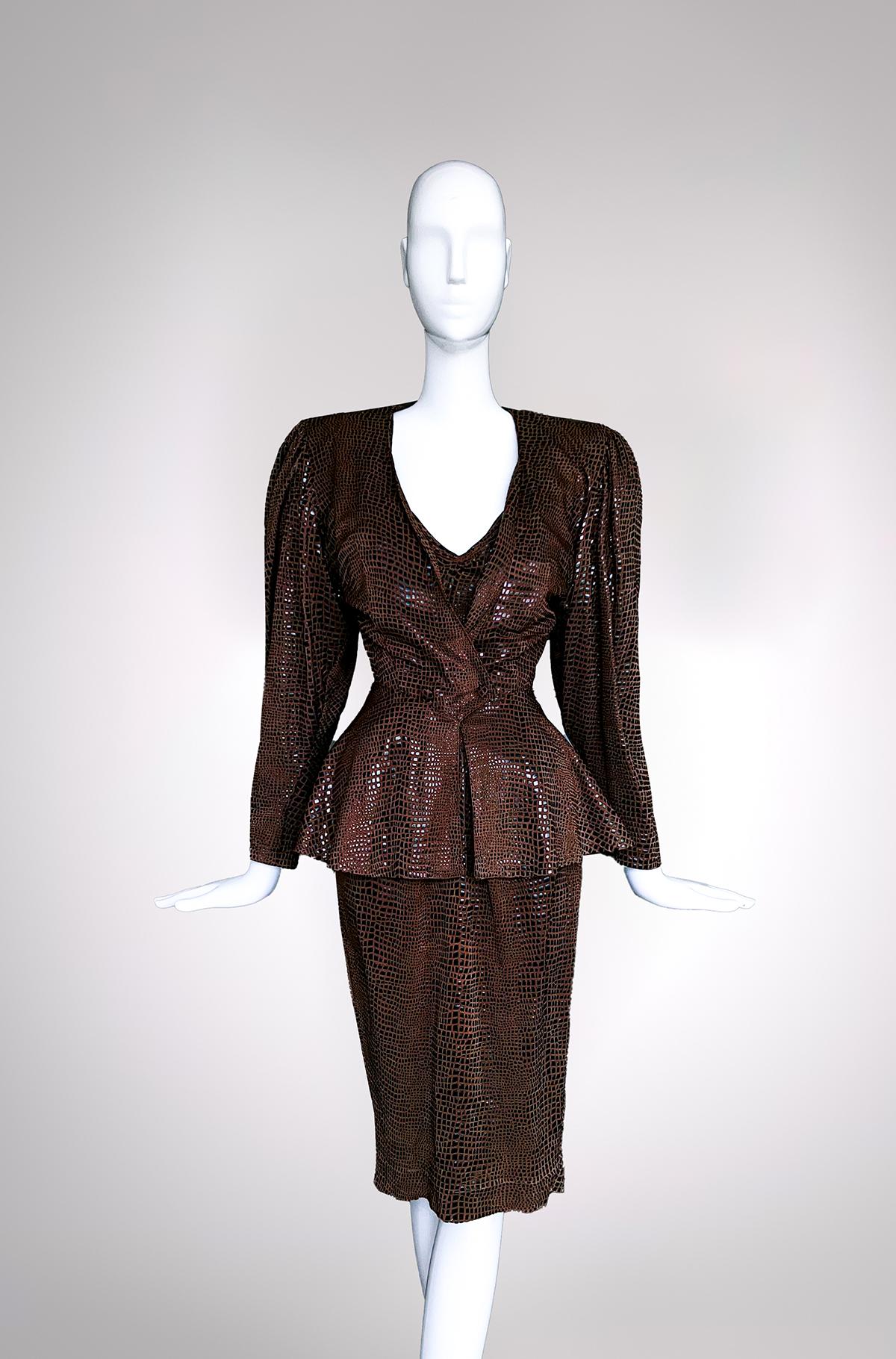 Rare Thierry Mugler Archival Set Stunning  Dress and Jacket For Sale 3