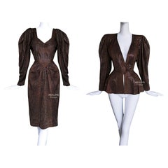 Vintage Rare Thierry Mugler Archival Set Stunning  Dress and Jacket