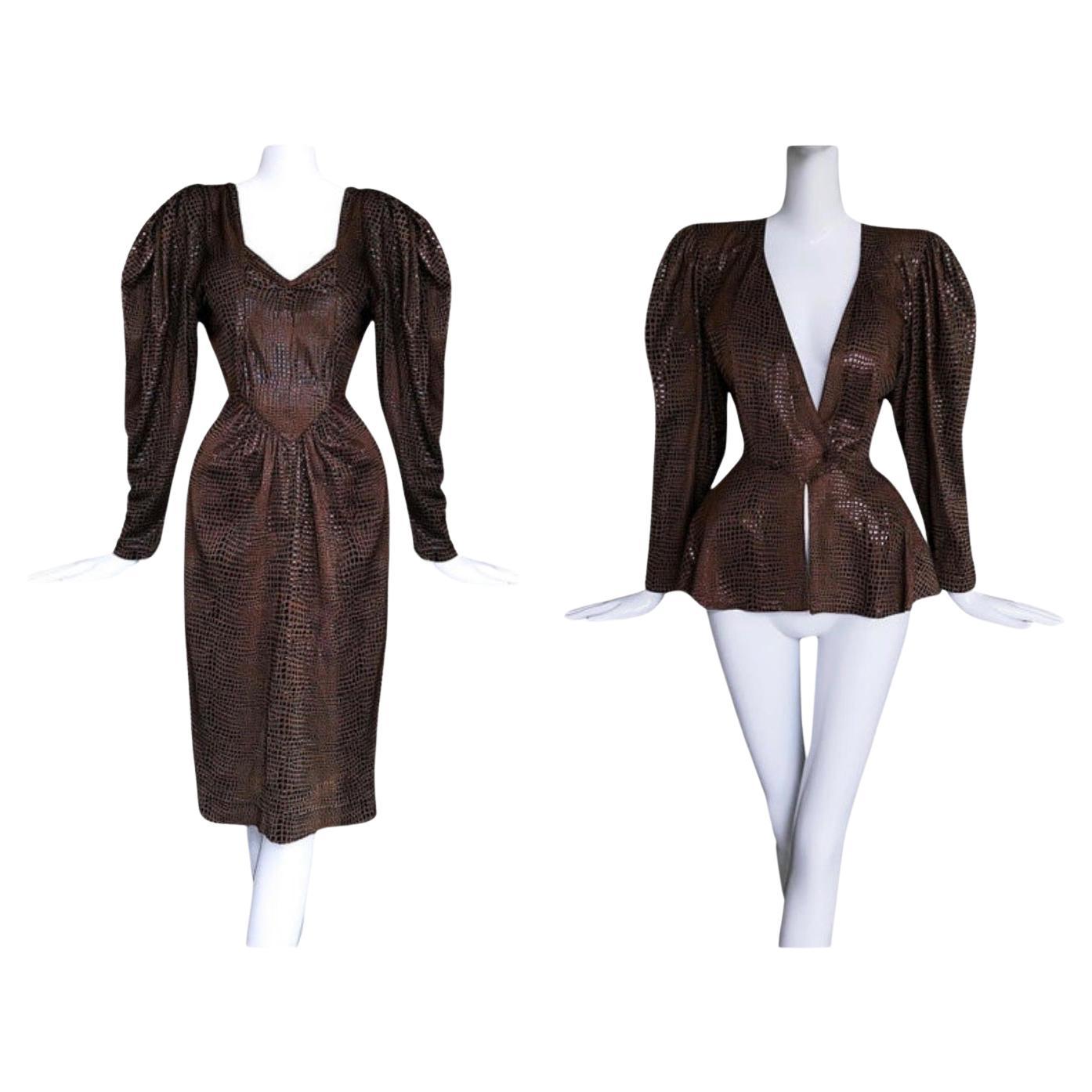 Rare Thierry Mugler Archival Set Stunning  Dress and Jacket For Sale