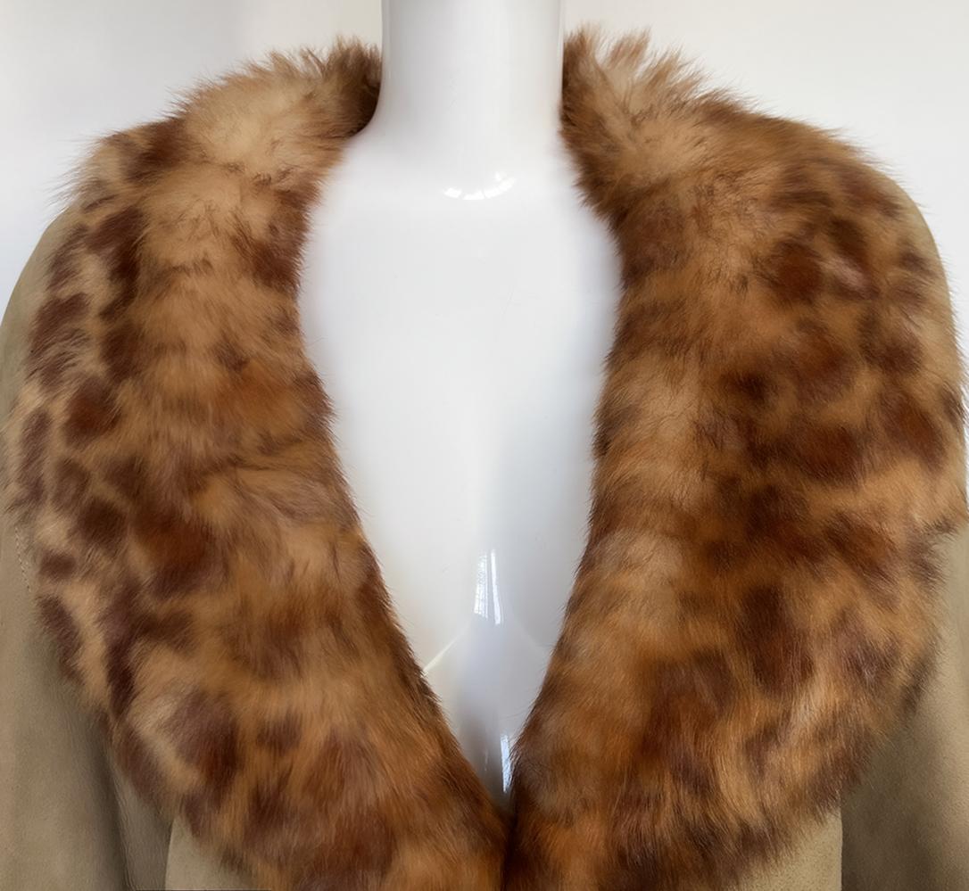 Rare Thierry Mugler Couture Jacket Suede Faux Fur Bolero For Sale 5