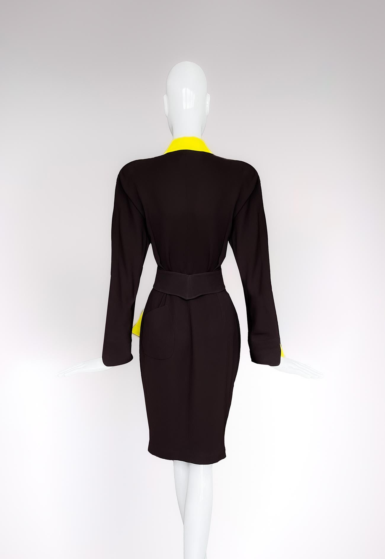 Rare Thierry Mugler Dress FW 1989/90 HIVER BUICK Sculptural For Sale 1