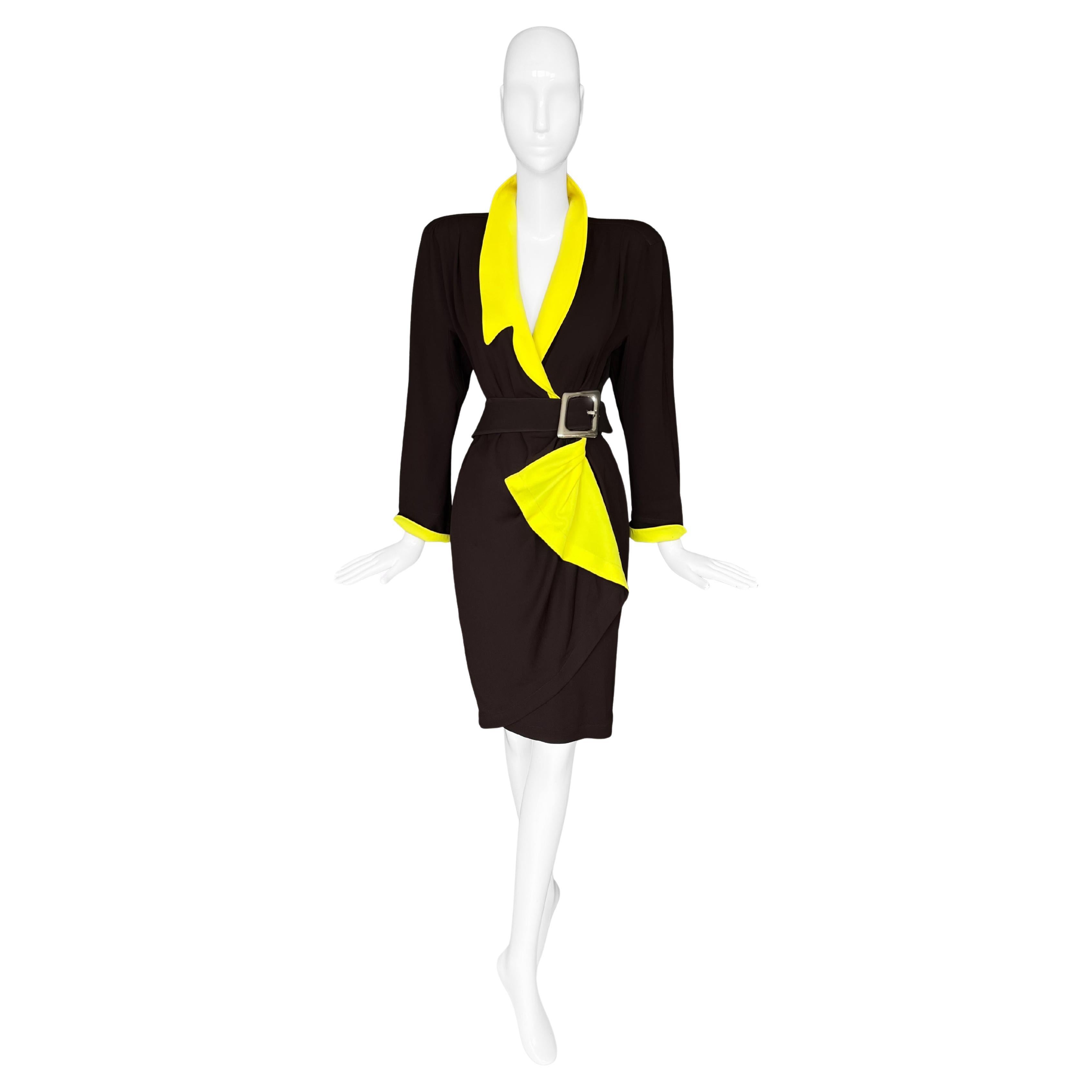 Rare Thierry Mugler Dress FW 1989/90 HIVER BUICK Sculptural For Sale