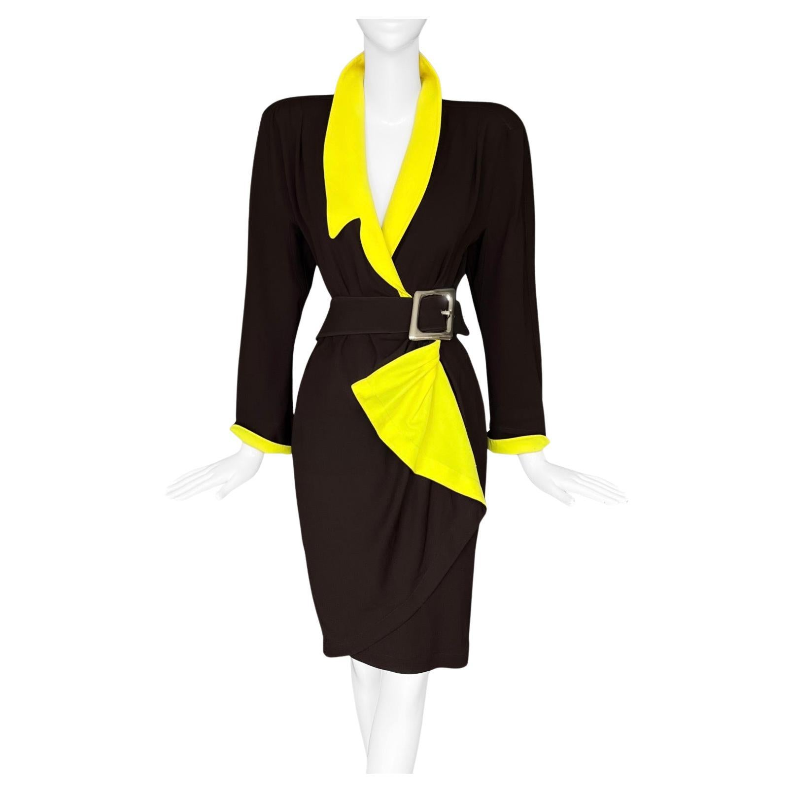 Seltenes Thierry Mugler Kleid FW 1989/90 HIVER BUICK Sculptural