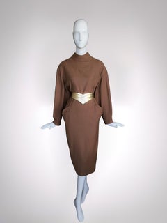 Rare Thierry Mugler FW 1984 Winter of the Angels Dress Wool