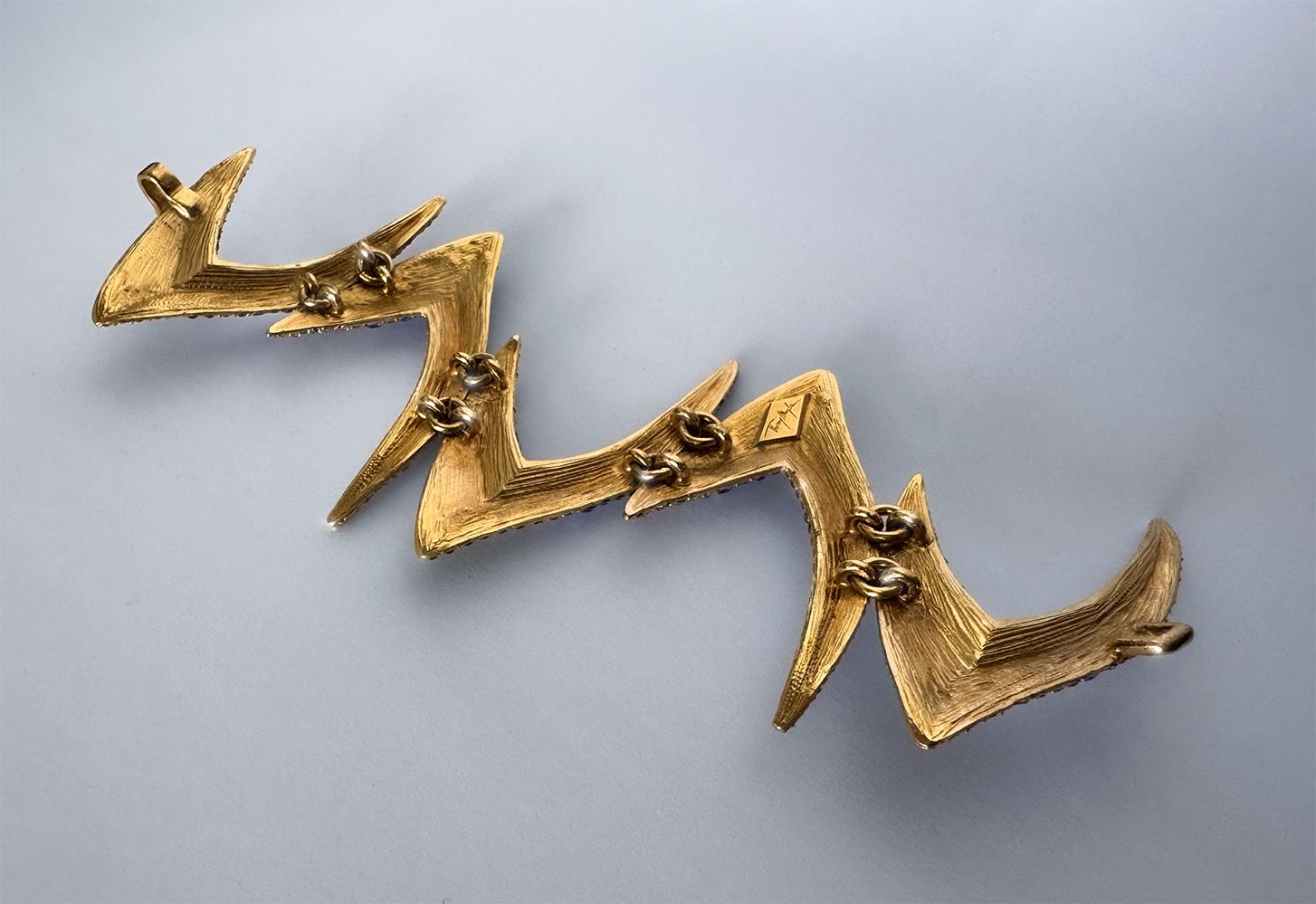 Raro bracciale scultoreo in cristallo Thierry Mugler FW 2000 in vendita 3