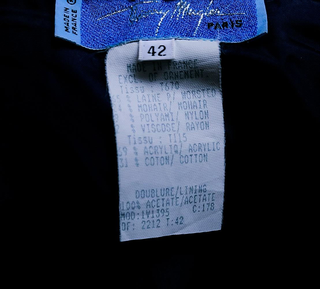 Thierry Mugler tailleur jupe d'archives en tweed rare, automne-hiver 1998  en vente 5