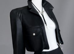 Rare Thierry Mugler Silver Metal Bolo Tie or Brooch SS 1992