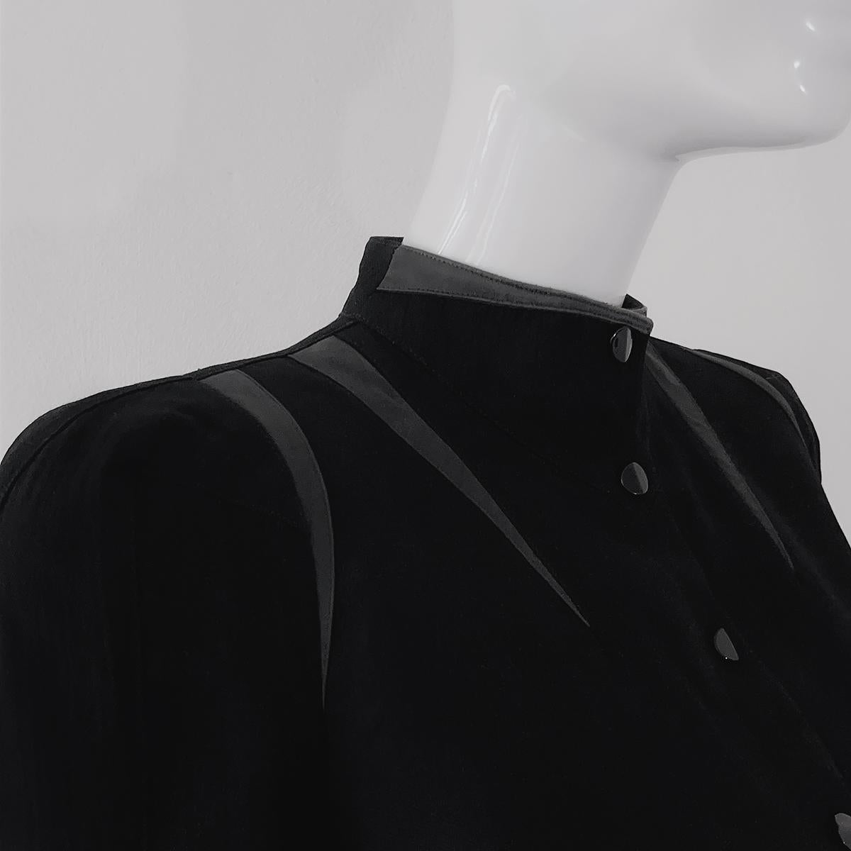 Rare Thierry Mugler SS 1988 Dress Black Iconic Dramatic Collectors Piece For Sale 4