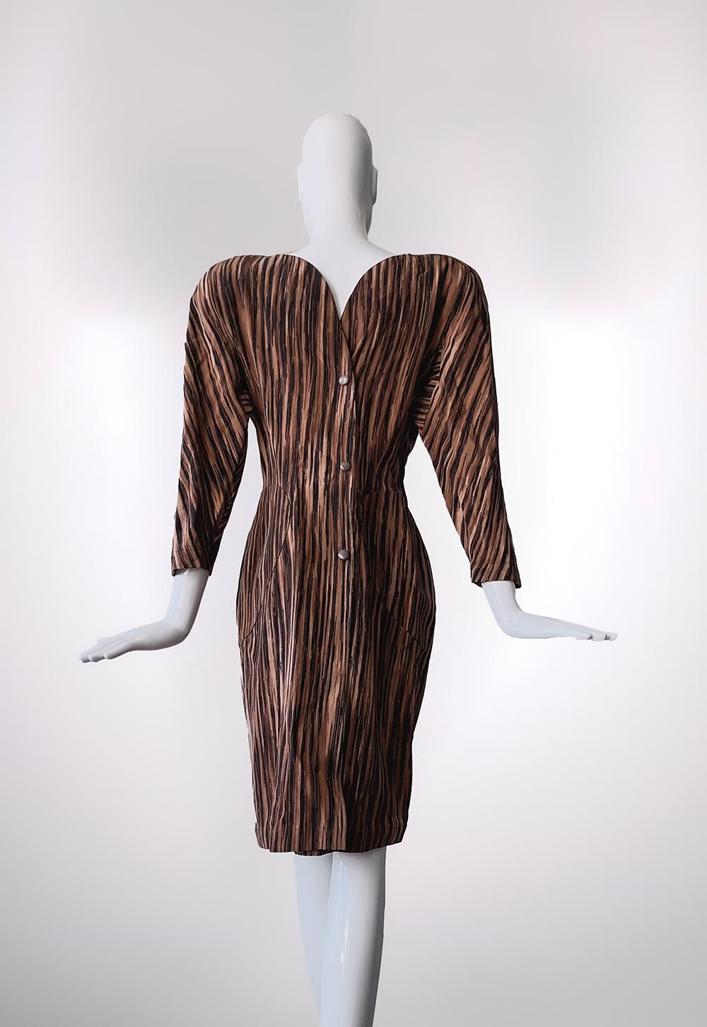 Rare Thierry Mugler SS 1988 Iconic African Collection Sculptural Dress For Sale 1