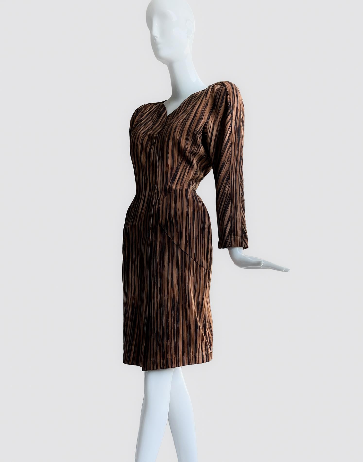 Rare Thierry Mugler SS 1988 Iconic African Collection Sculptural Dress For Sale 4