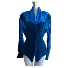 Seltene Thierry Mugler Samtjacke aus Samt SZ 38