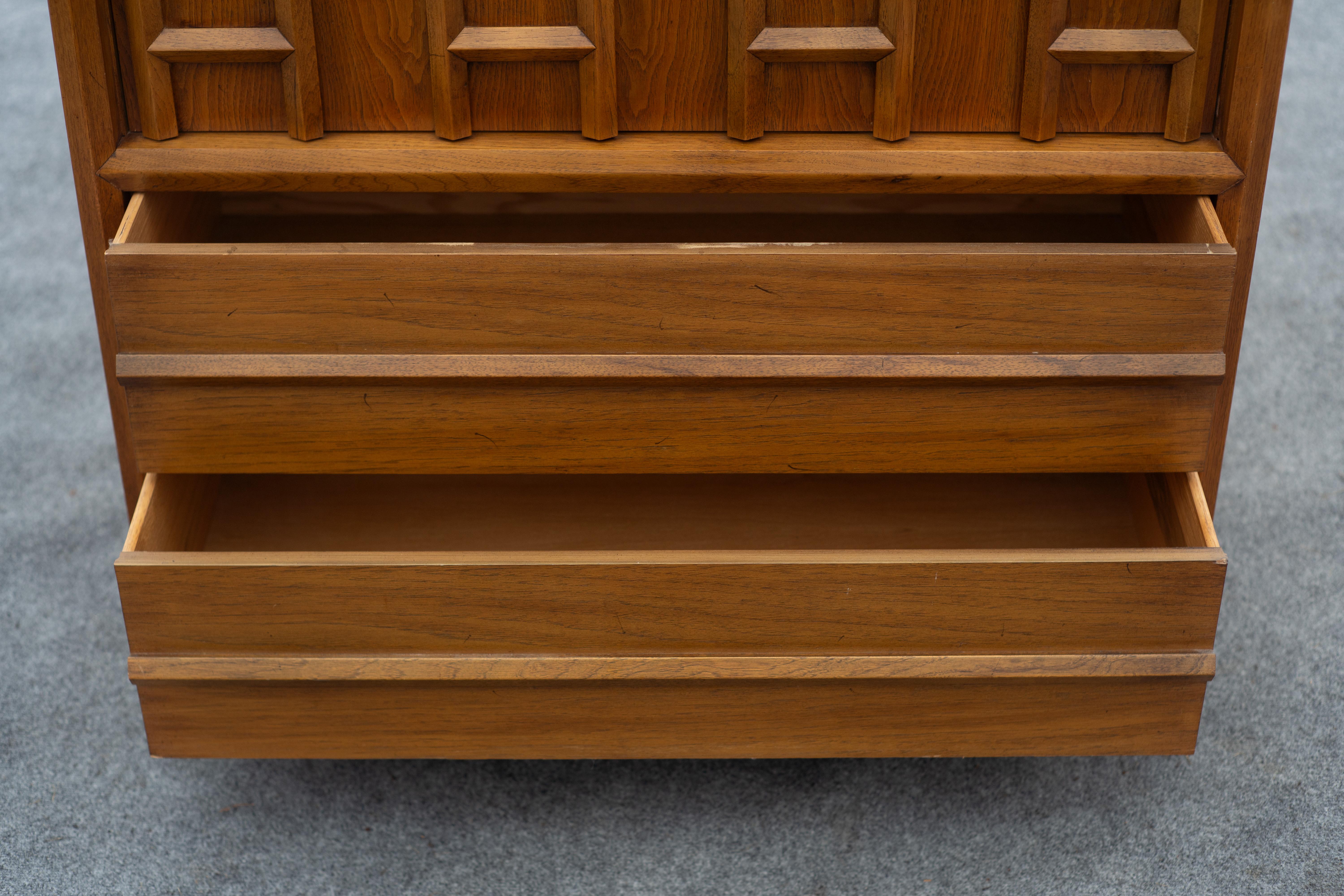 Rare Thomasville Carved Walnut Gentleman's Chest or Tall Dresser 3