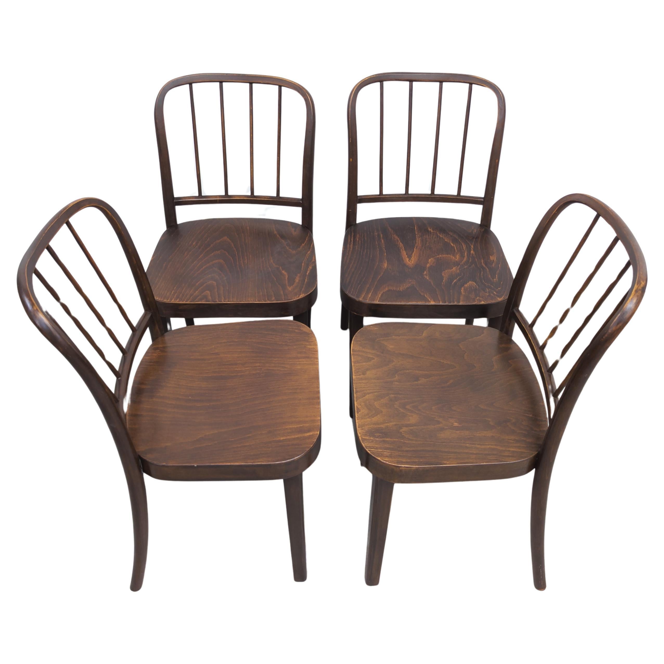 Rare Thonet A 811/4 dining chairs by Josef Hoffmann, 1930s