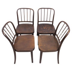 Rare chaises de salle à manger Thonet A 811/4 de Josef Hoffmann, années 1930