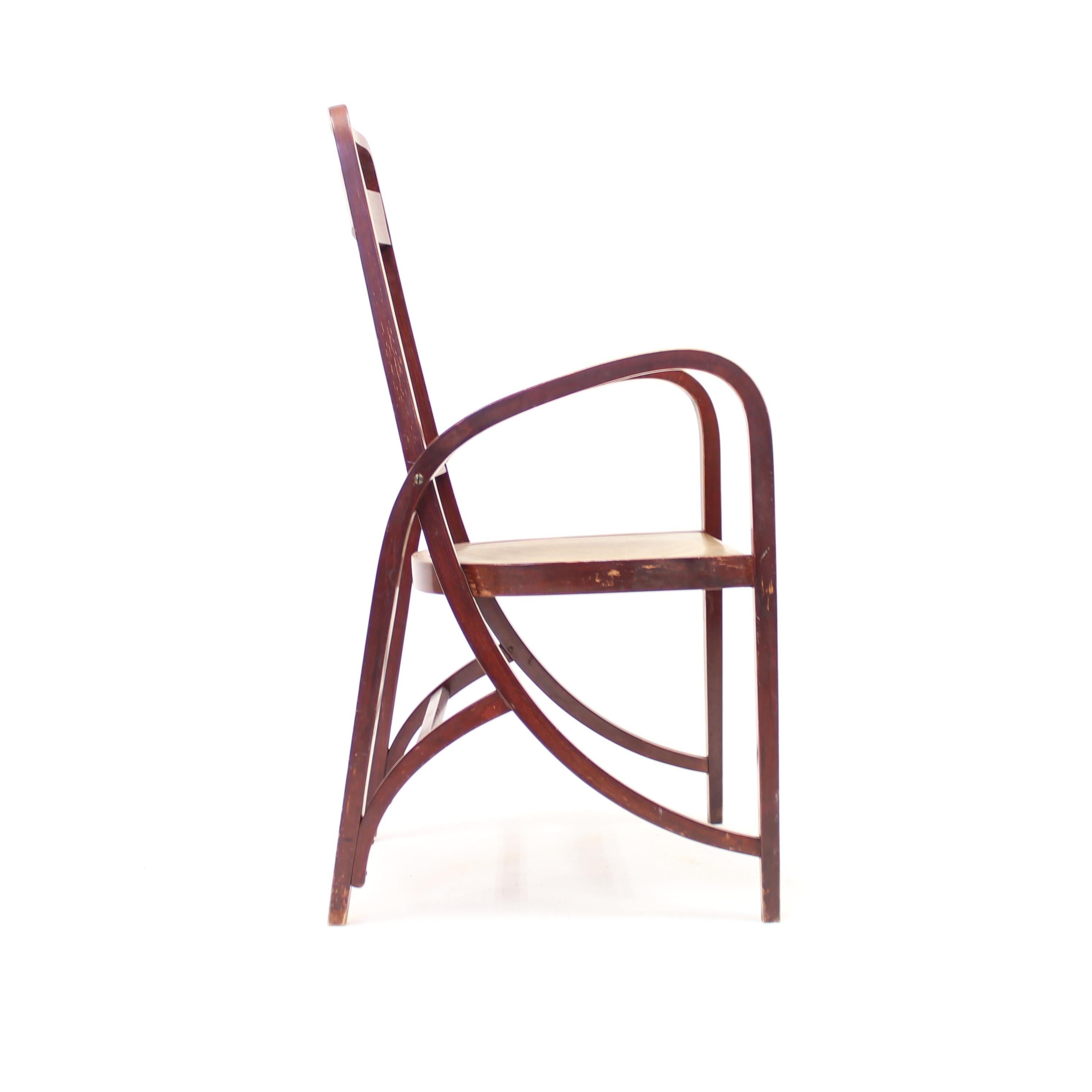 Rare Thonet Armchair Model 511, ca 1904 In Good Condition In Uppsala, SE