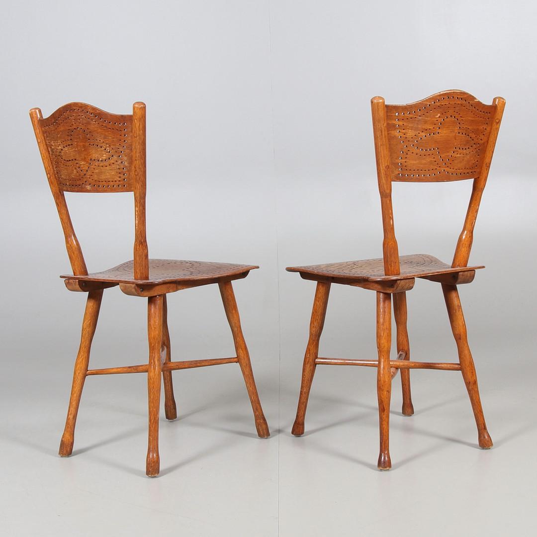 Sécession viennoise Rare paire de chaises Thonet modèle 110 en vente