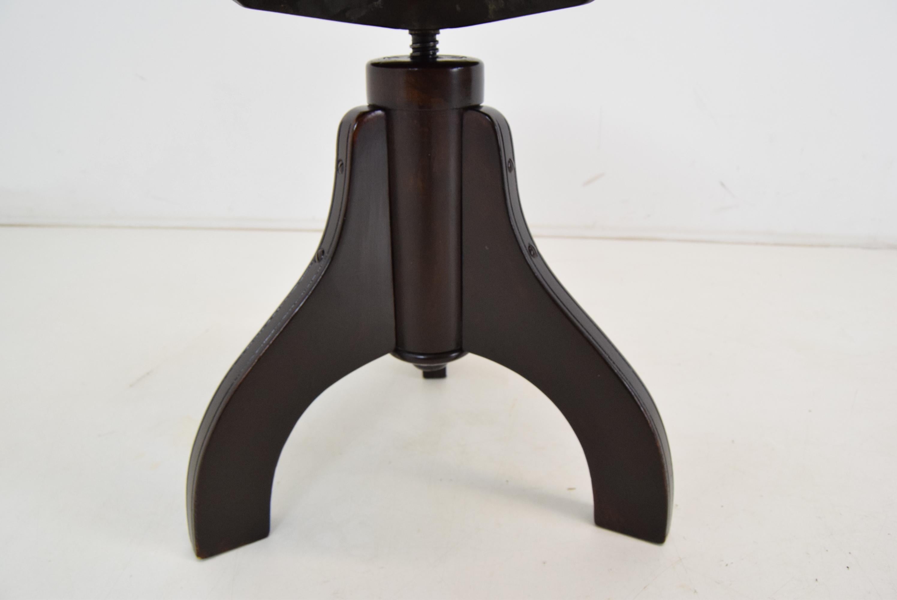 Rare Thonet Swivel Piano Stool, Circa 1940's.  For Sale 1