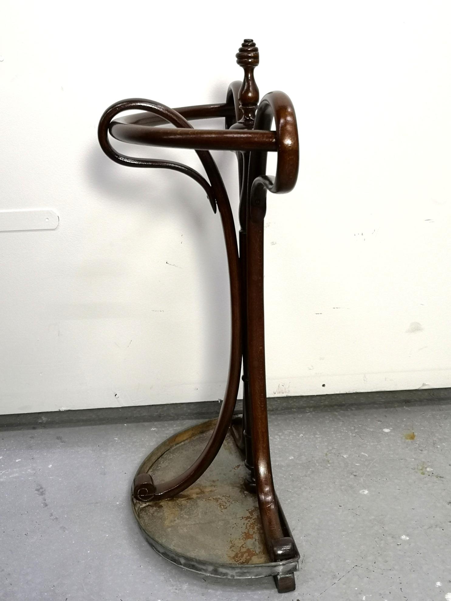 Neoclassical Rare Thonet Umbrella Stand, Bent Beechwood from around 1890's Vienna