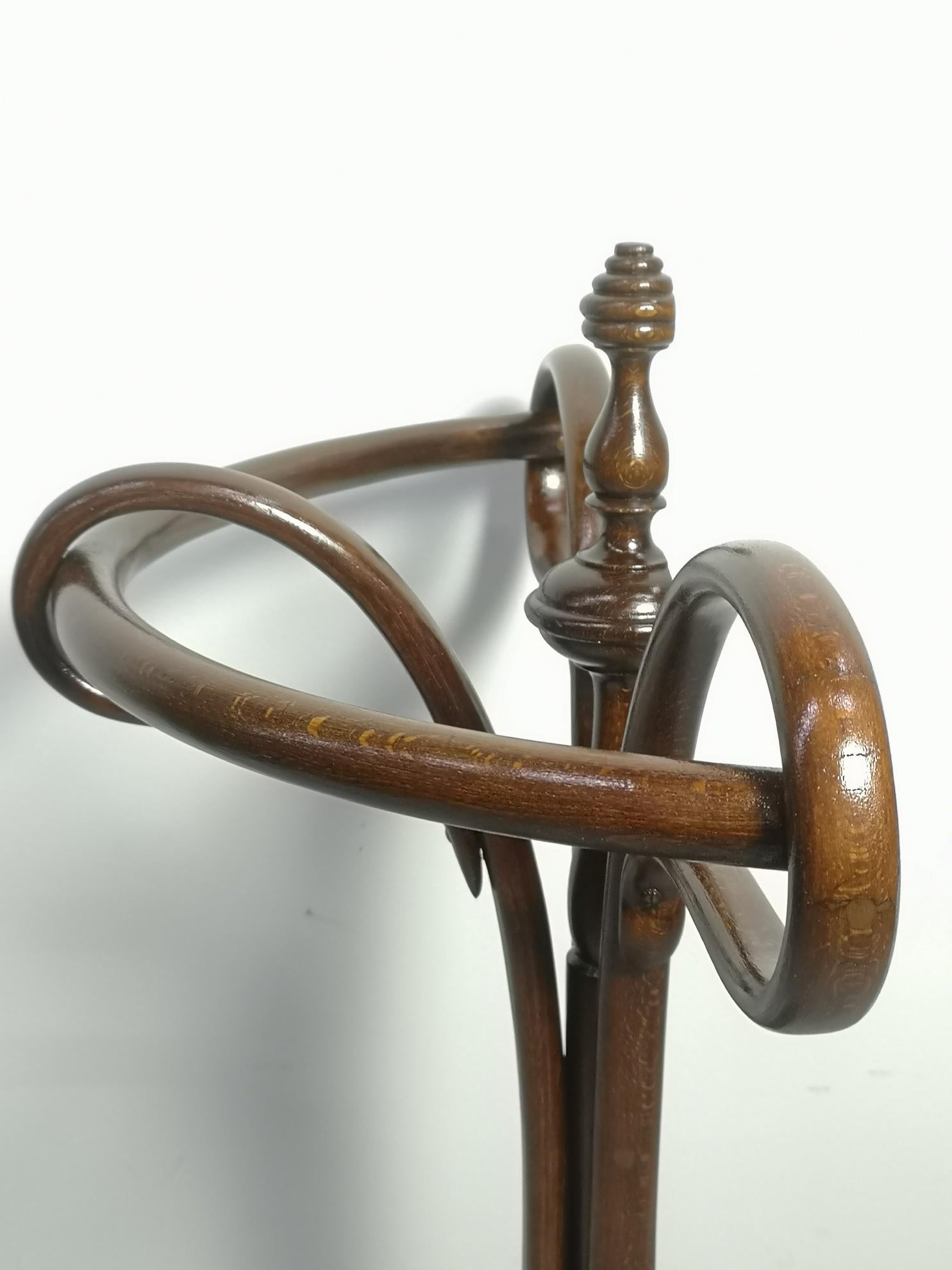 European Rare Thonet Umbrella Stand, Bent Beechwood from around 1890's Vienna