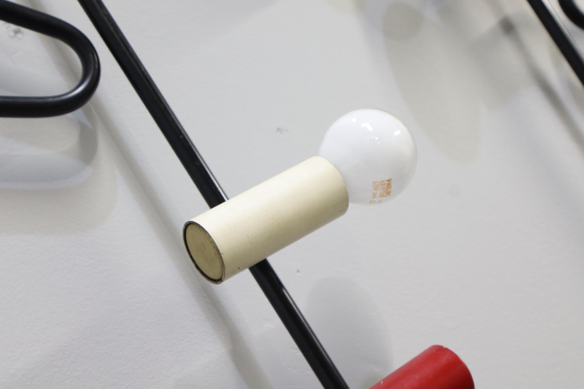 Raro aplique de tres luces de Bruno Gatta en venta 7