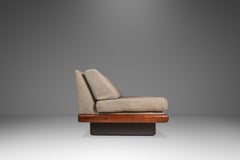Raro sofá de plataforma de tres plazas, Adrian Pearsall, Craft Associates, EE.UU., c. 1960