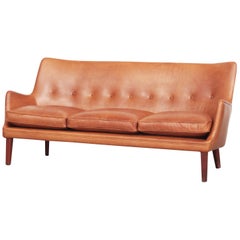 Rare Three-Seat Sofa by Arne Vodder for Ivan Schlechter, Denmark, 1953