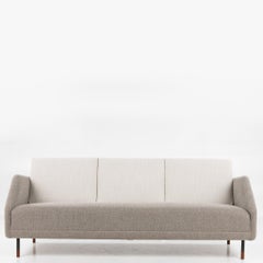 Rare three-seater sofa in grey textile by Finn Juhl