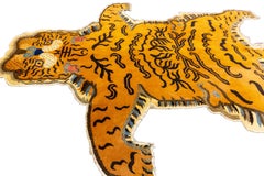 Antique Tibetan Tiger Rug with Shape of “TIGER”, 1900-1920