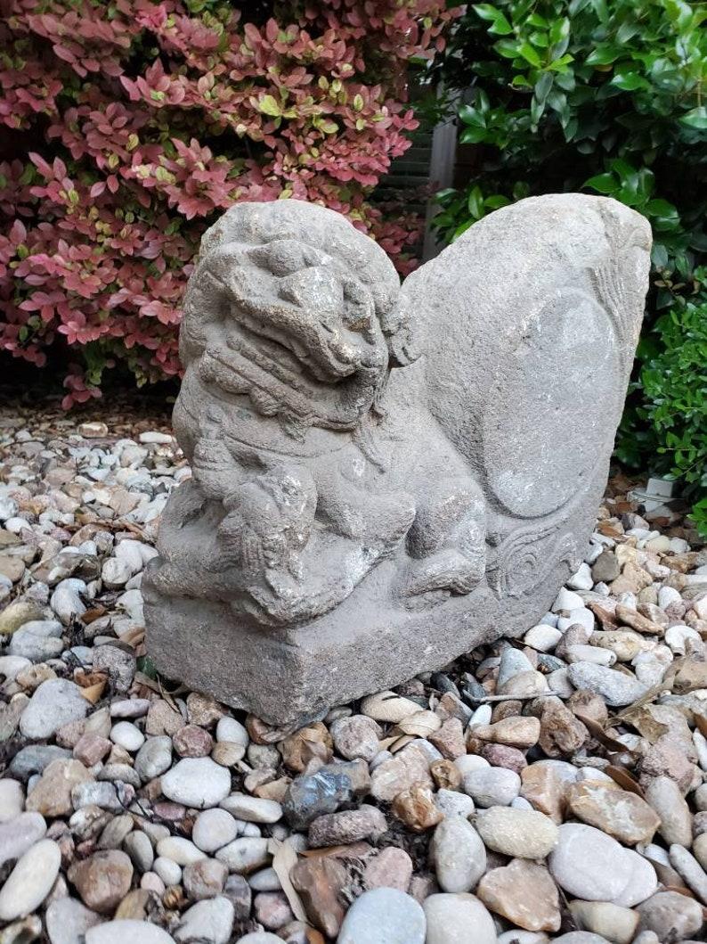 Rare Tibetan Buddhist Ancient Temple Snow Lion Architectural Ornament In Good Condition For Sale In Forney, TX