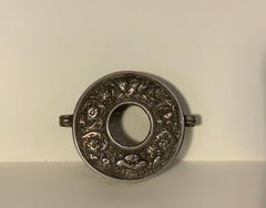 Rare Tibetan or Mongolian Gau Box Front with Garuda and Guardian Lion - Buddhist