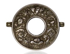 Rare Tibetan or Mongolian Gau Box Front with Garuda and Guardian Lion - Buddhist