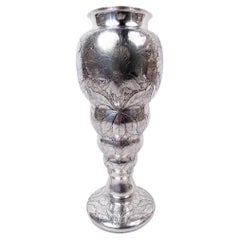 Rare Tiffany Aesthetic Sterling Silver Vase