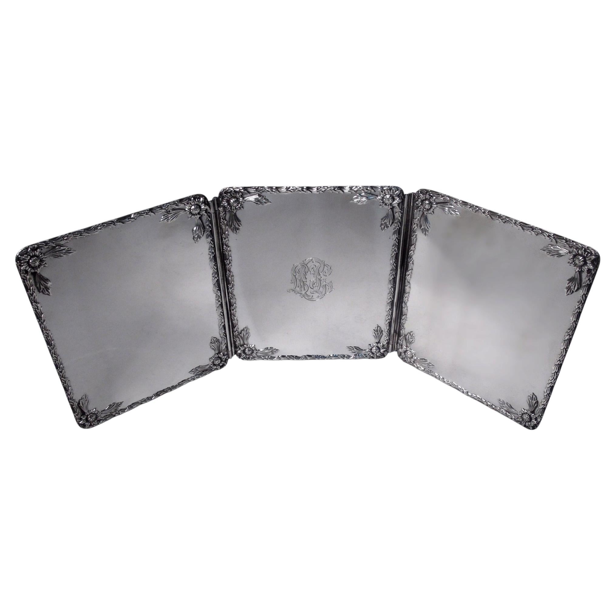 Rare Tiffany Chrysanthemum Japonesque Sterling Silver Candle Screen