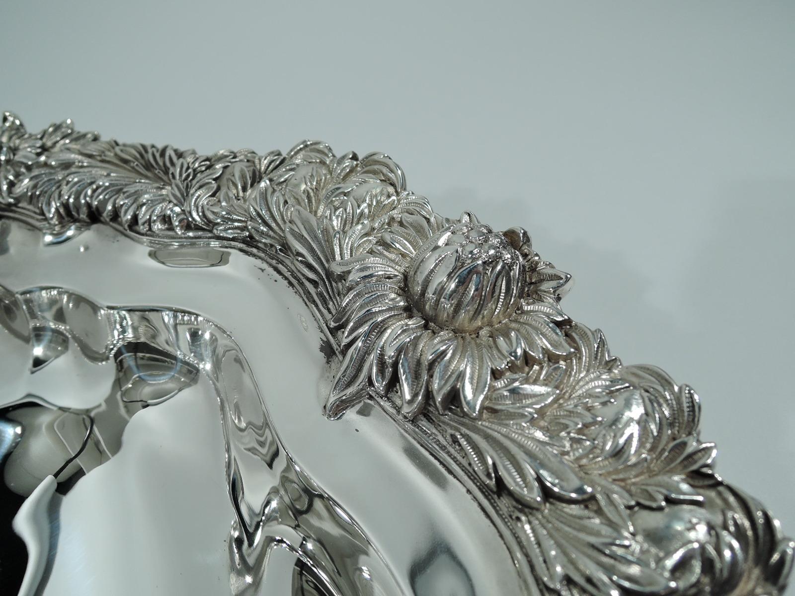 Americano Raro piatto da portata in argento Tiffany Chrysanthemum Well & Tree