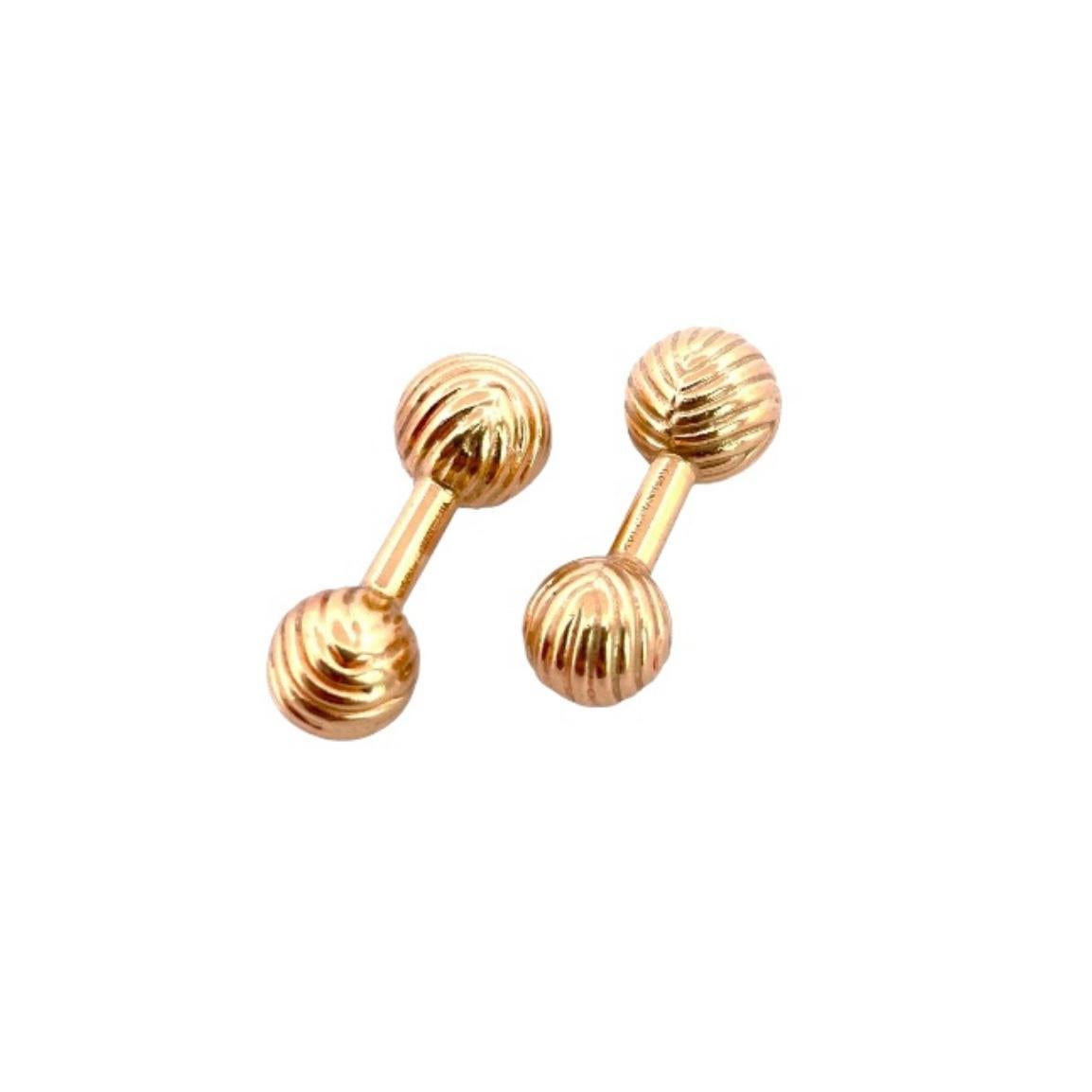 Rare Tiffany & Co. 14K Yellow Gold Knots Cufflinks Set In New Condition For Sale In New York, NY