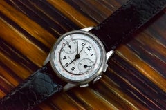 Seltene Tiffany & Co. Chronograph Telemeter Aviation Armbanduhr aus Edelstahl