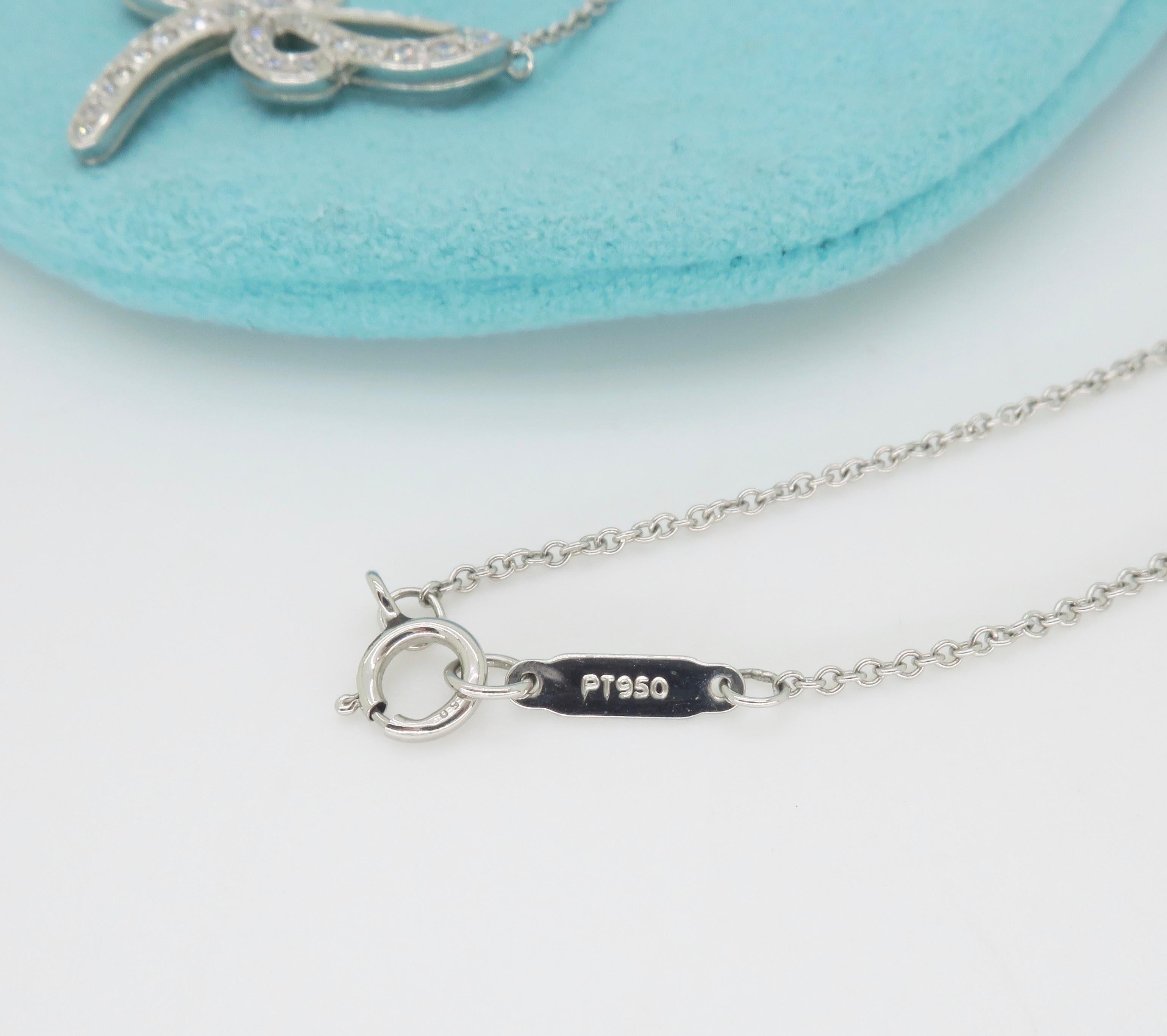 Women's Rare Tiffany & Co. Diamond Dragonfly Necklace made in Platinum 