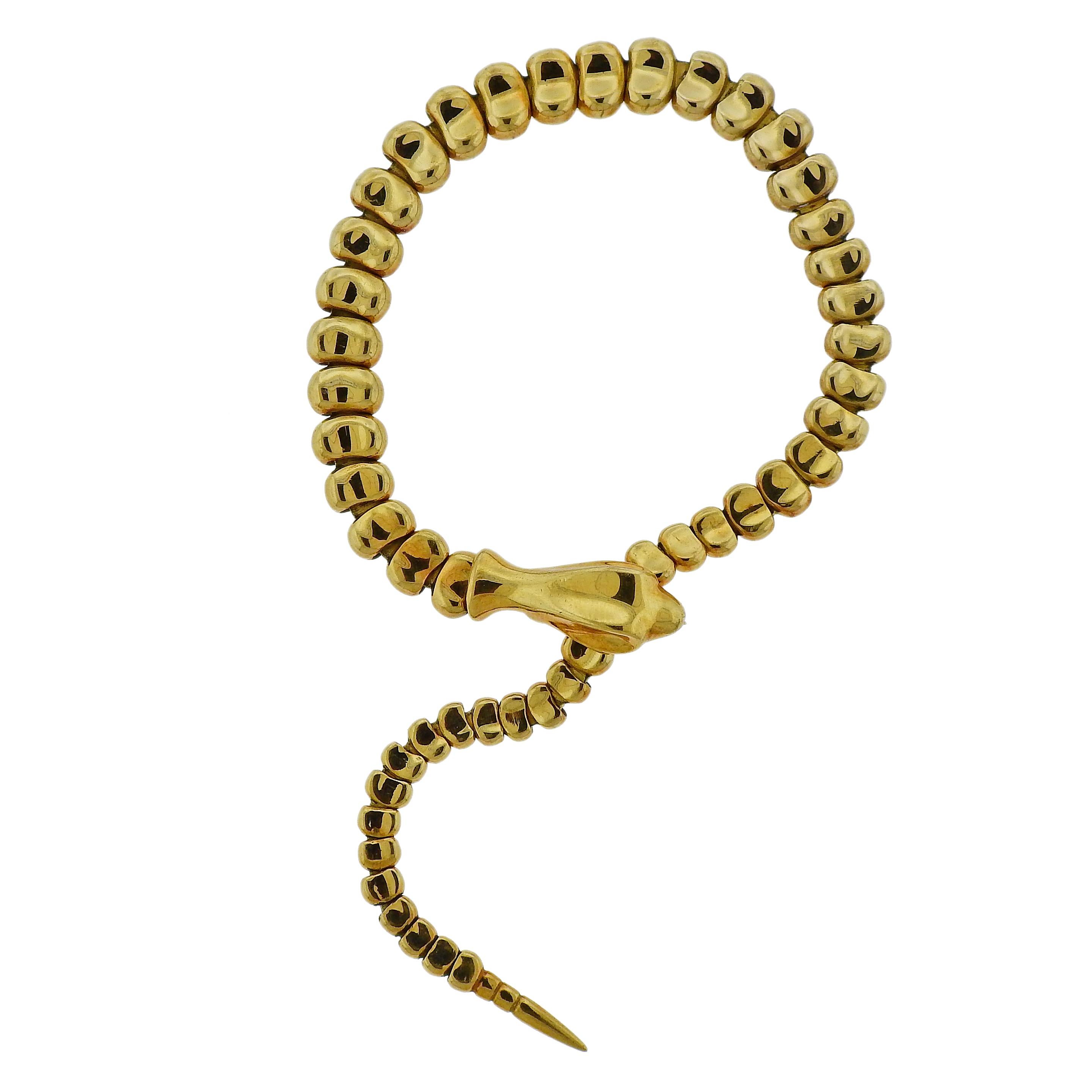 Rare Tiffany & Co. Elsa Peretti Snake Bracelet In Excellent Condition In Lambertville, NJ