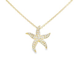 Raro Tiffany & Co. Collar Colgante Estrella de Mar Elsa Peretti de Oro de 18 K