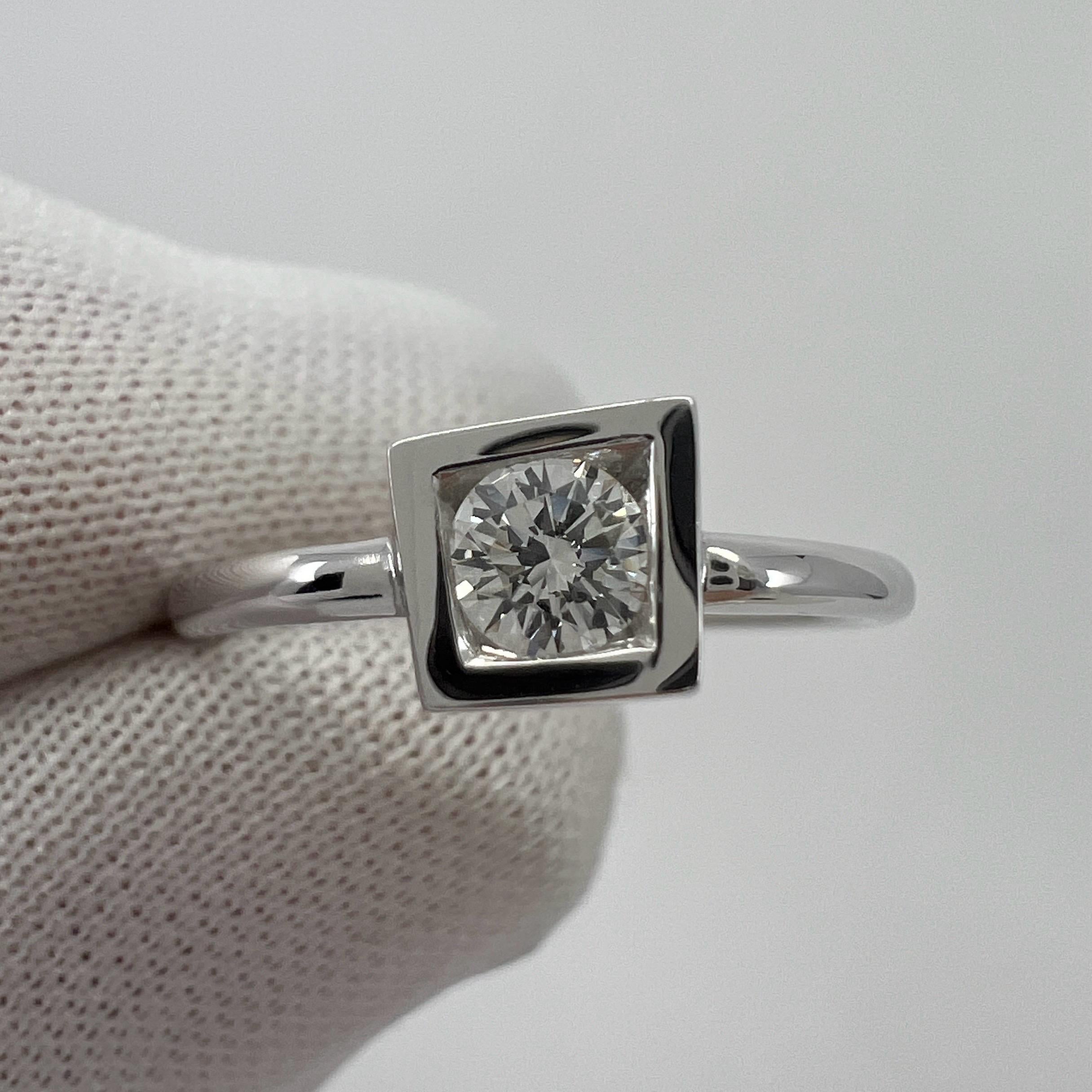 Rare Tiffany & Co Frank Gehry Torque Round Diamond 18k White Gold Solitaire Ring For Sale 7