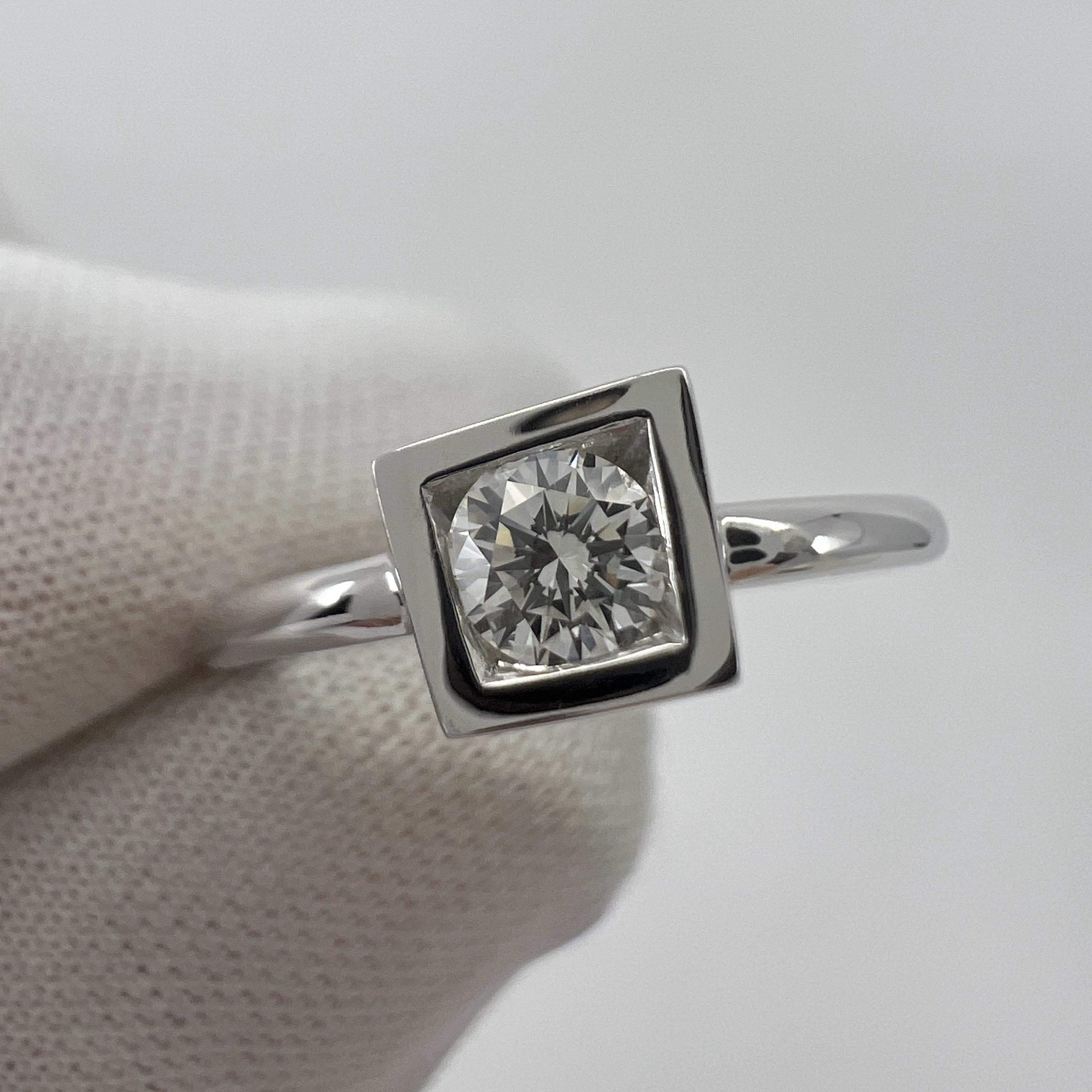 Rare Tiffany & Co Frank Gehry Torque Round Diamond 18k White Gold Solitaire Ring For Sale 1