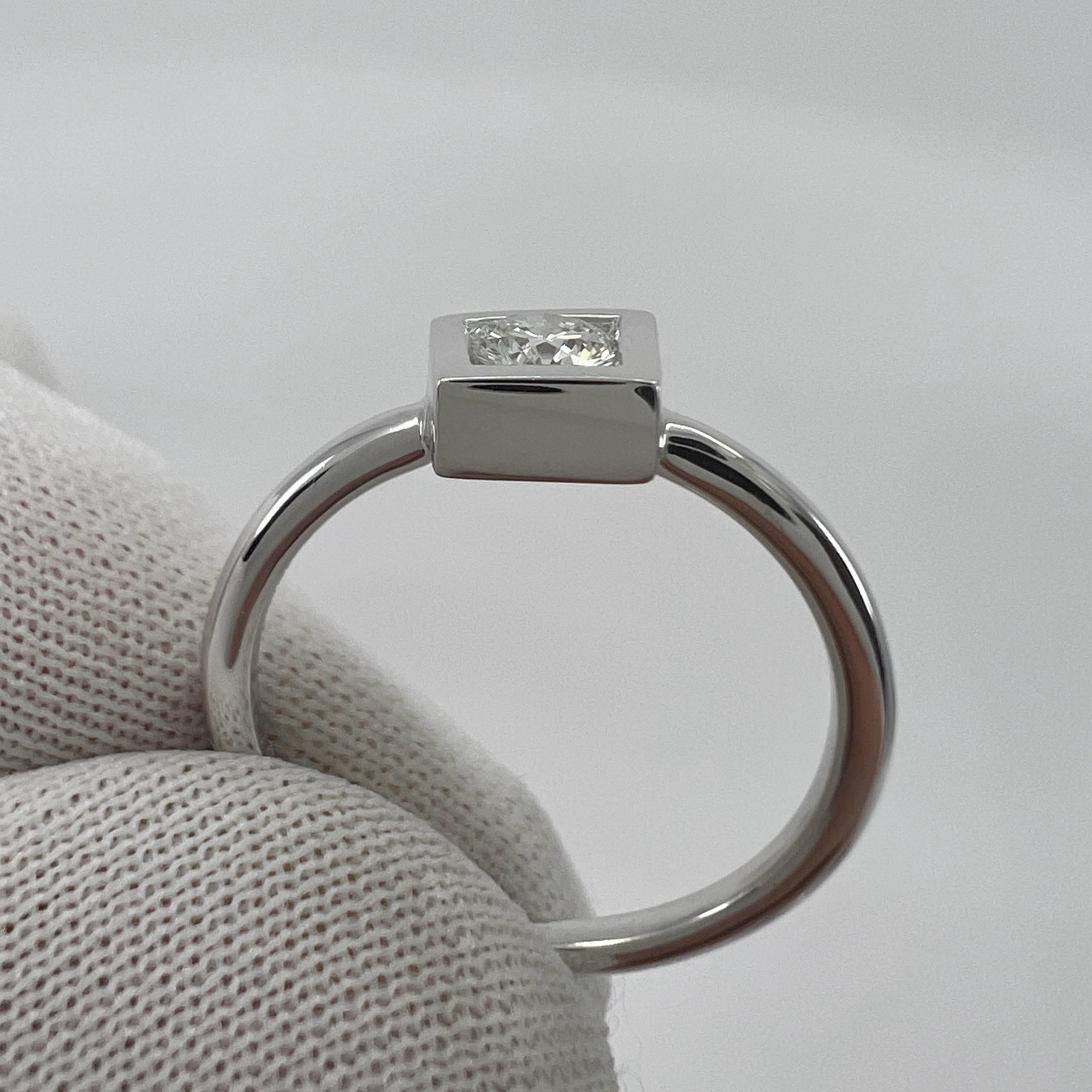 Rare Tiffany & Co Frank Gehry Torque Round Diamond 18k White Gold Solitaire Ring For Sale 3