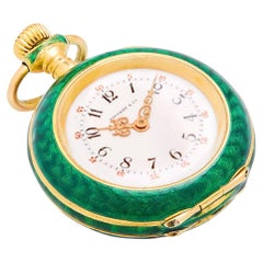 Seltene Tiffany & Co. Gold und Emaille Taschenuhr CIRCA 1900s