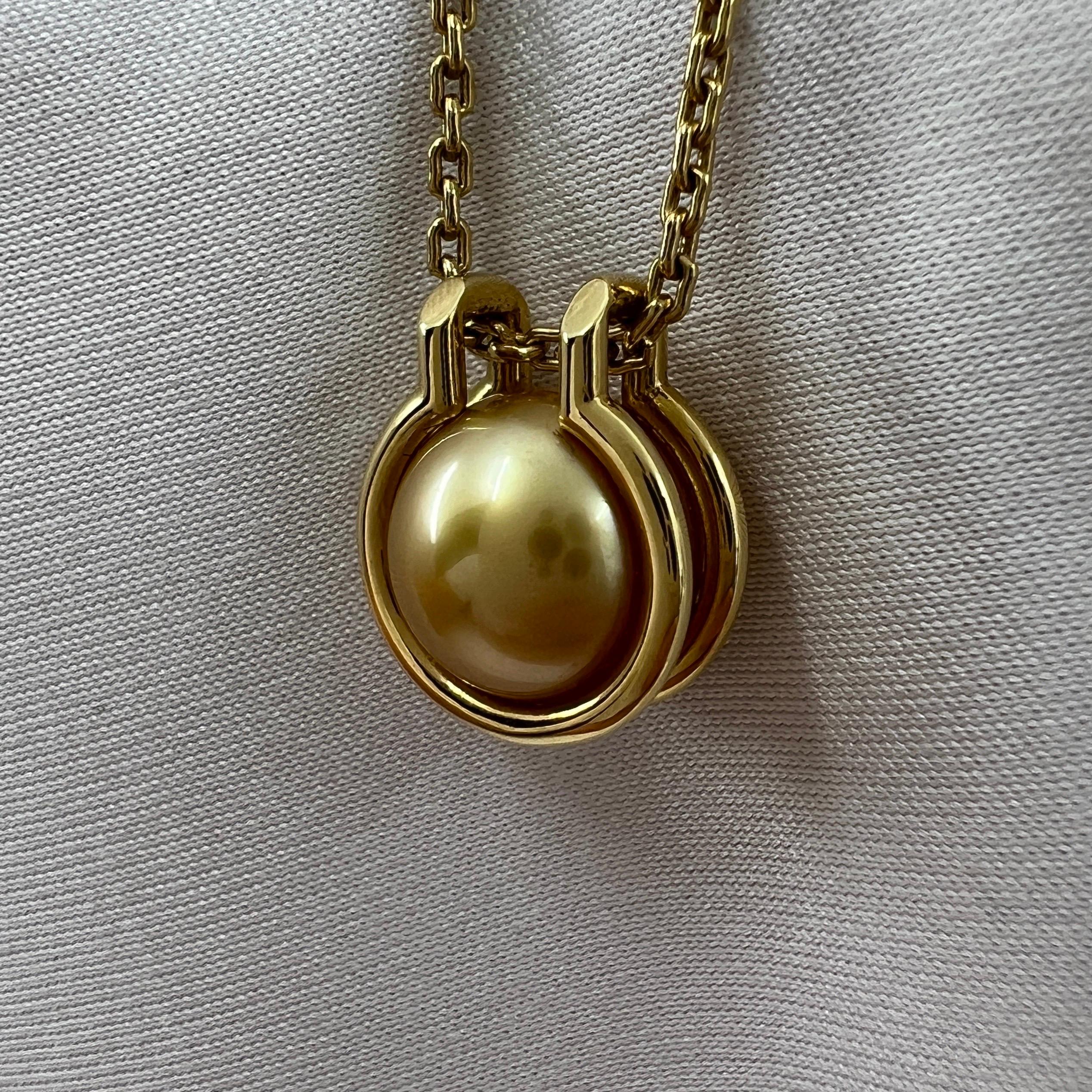Rare Tiffany & Co. Hardwear Golden Southsea Pearl 18k Yellow Gold Link Necklace 3