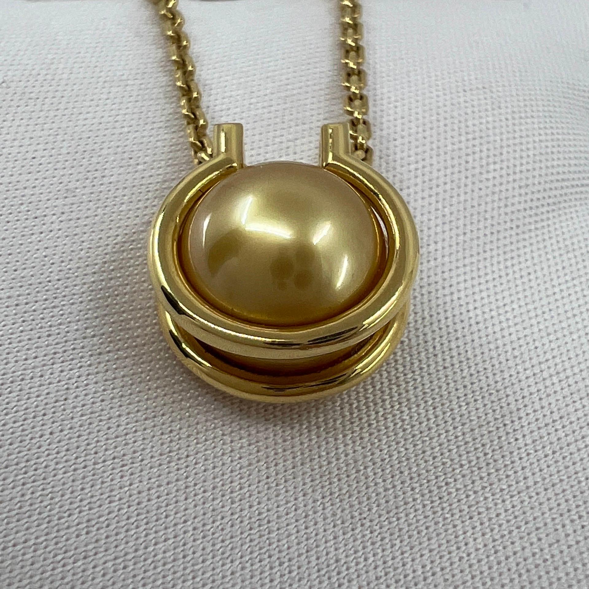 Women's Rare Tiffany & Co. Hardwear Golden Southsea Pearl 18k Yellow Gold Link Necklace