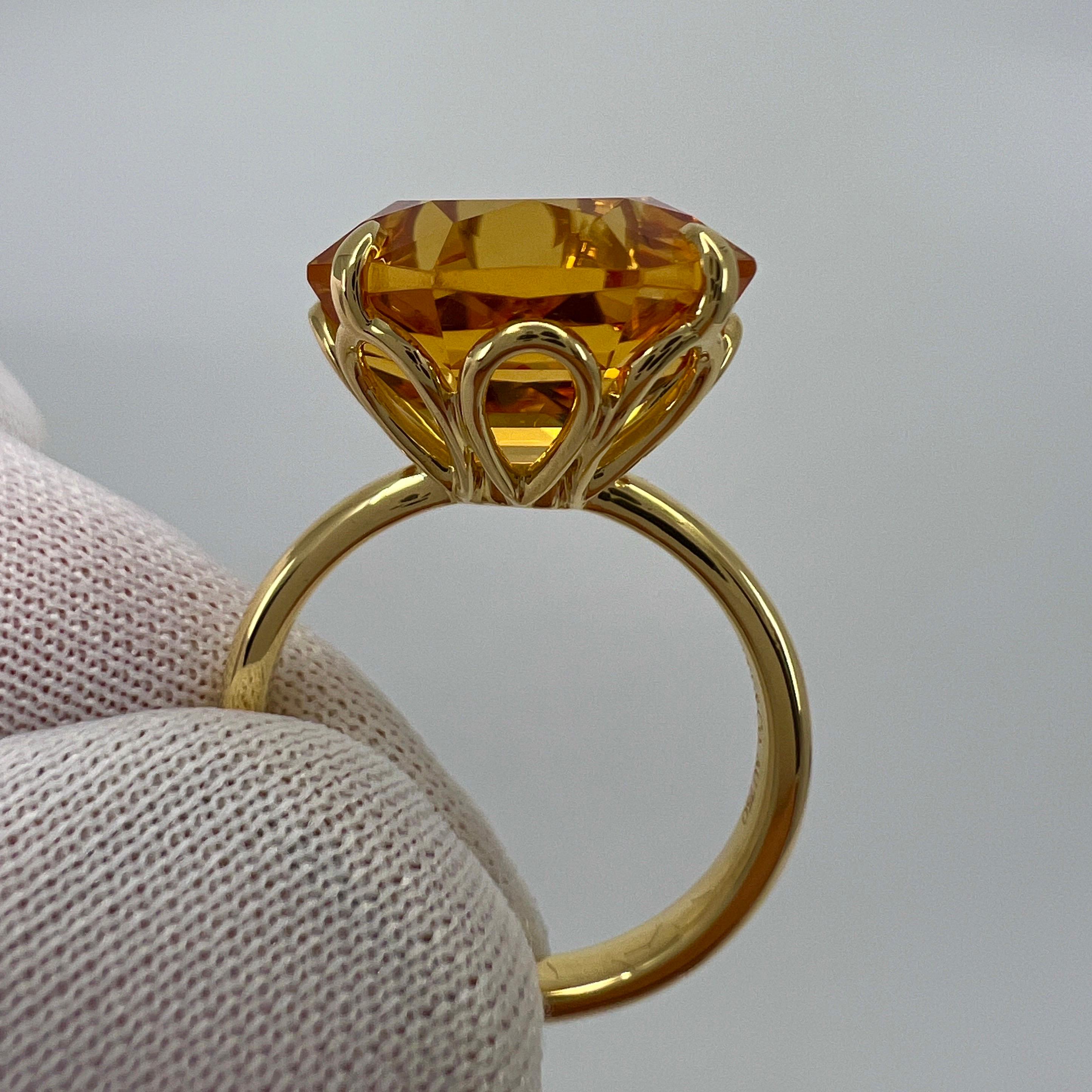 Seltene Tiffany & Co. Ring aus 18 Karat Gelbgold mit orangefarbenem Citrin und funkelndem Fancy-Schliff 3