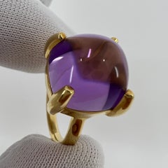 Rare Tiffany & Co. Paloma Picasso Amethyst Sugar Stack Loaf 18k Yellow Gold Ring