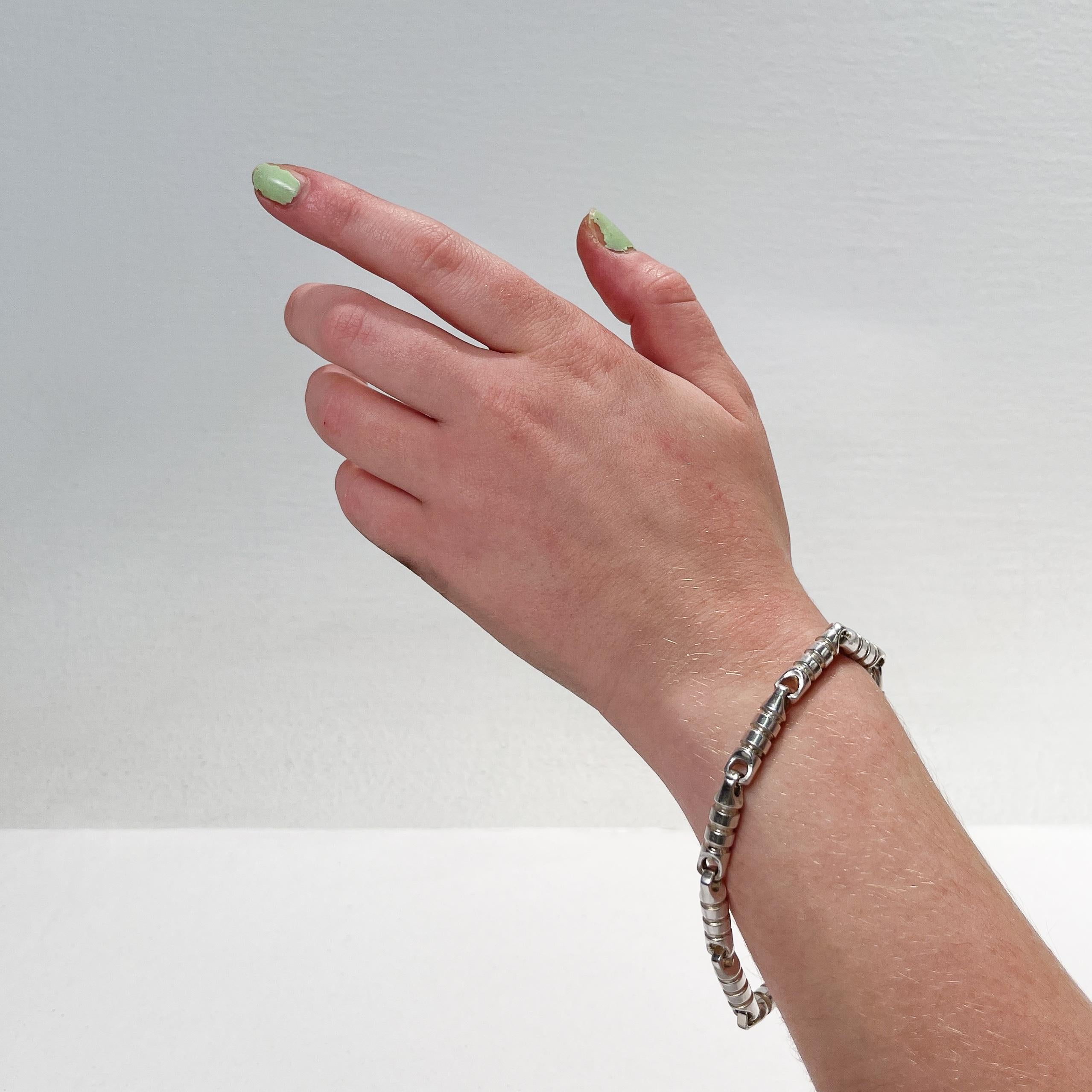 Rare Tiffany & Co. Paloma Picasso 'Groove' Link Bracelet in Sterling Silver 3