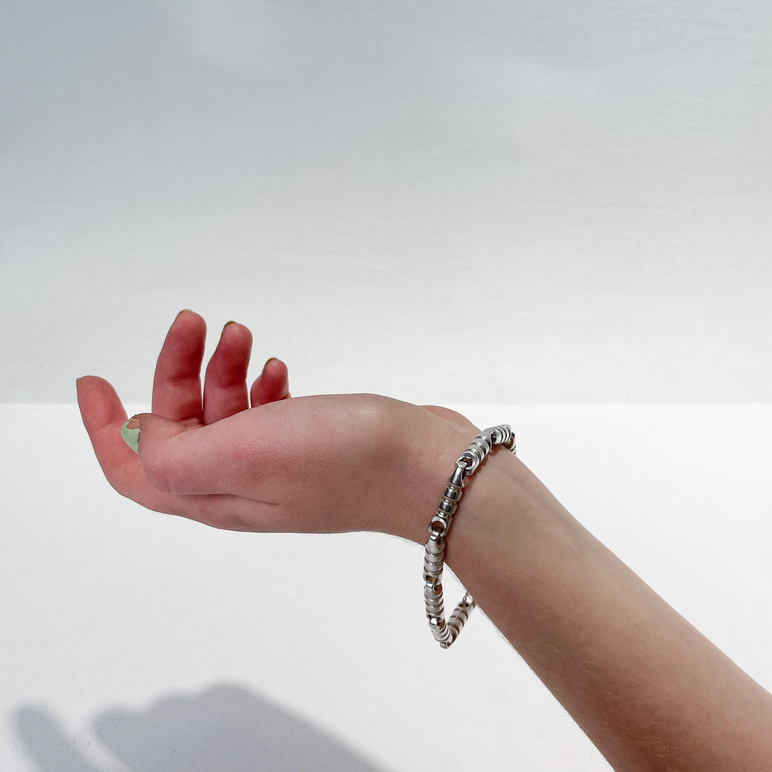 Rare Tiffany & Co. Paloma Picasso 'Groove' Link Bracelet in Sterling Silver 4