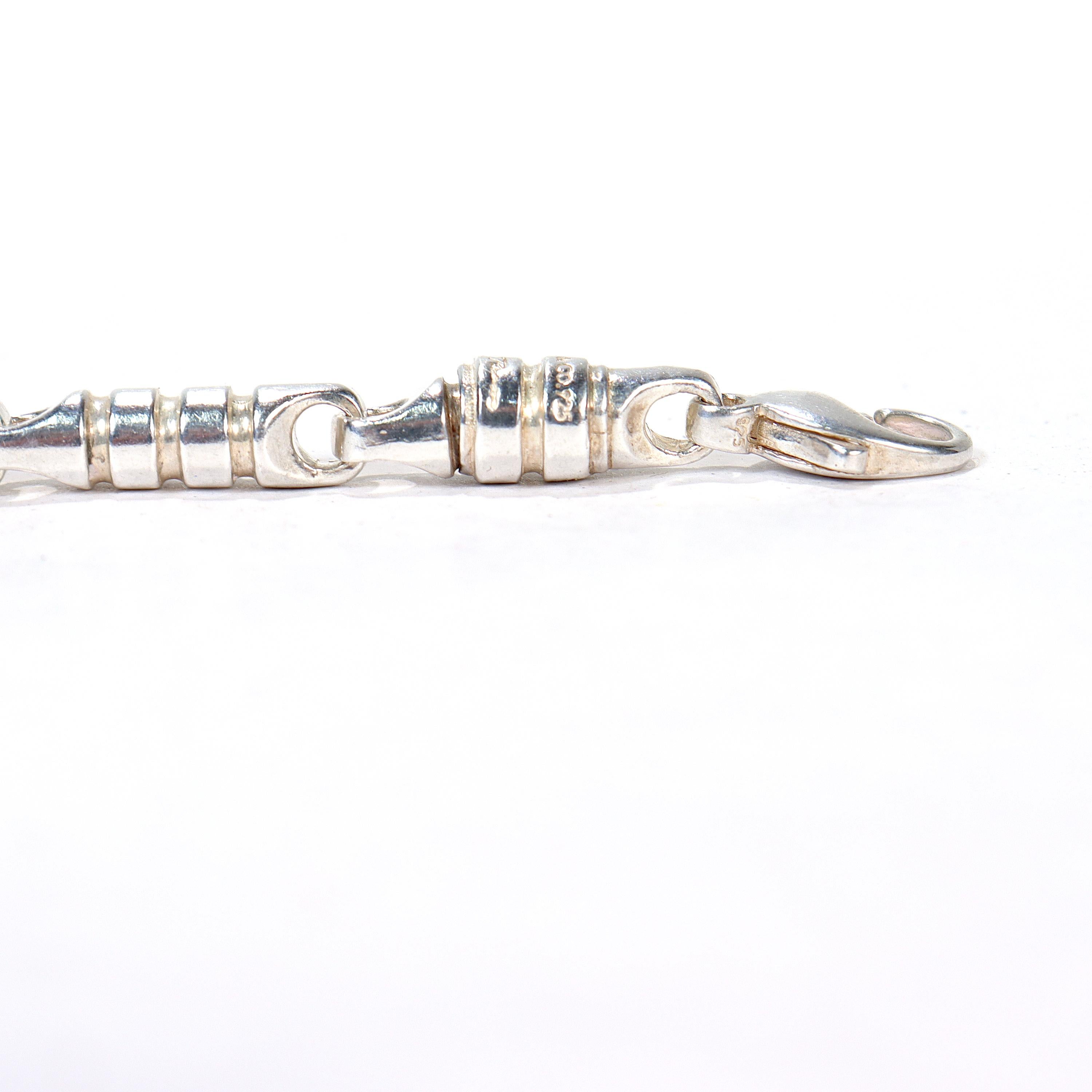 Women's or Men's Rare Tiffany & Co. Paloma Picasso 'Groove' Link Bracelet in Sterling Silver